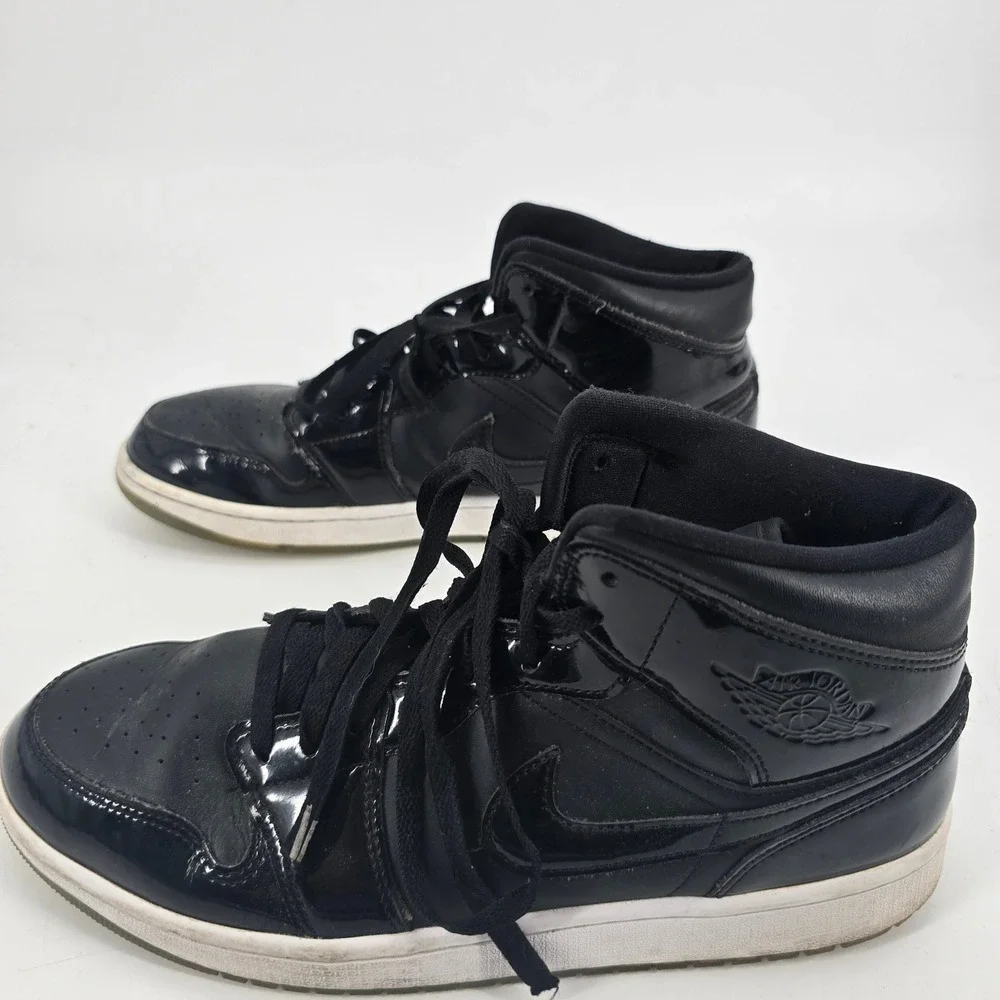 Jordan Air Jordan 1 Mid Mens 12 Sneakers Black Dark Concord White DV1308-004